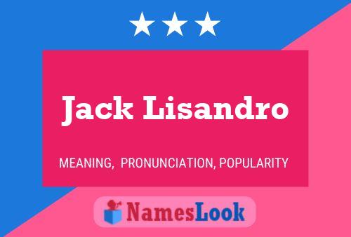 Jack Lisandro 名字海报