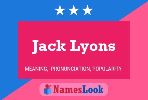 Jack Lyons 名字海报