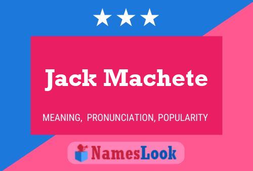 Jack Machete 名字海报