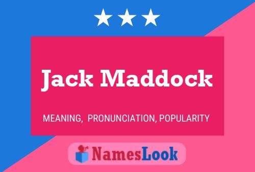 Jack Maddock 名字海报