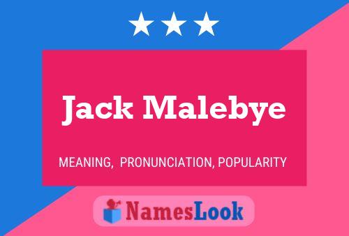 Jack Malebye 名字海报