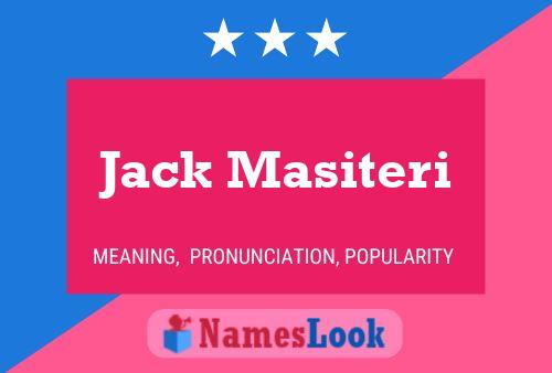 Jack Masiteri 名字海报