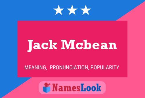 Jack Mcbean 名字海报