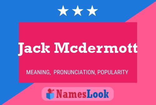 Jack Mcdermott 名字海报