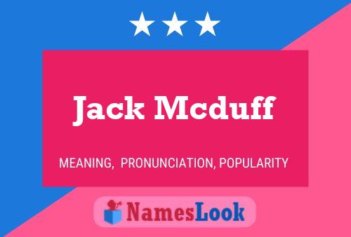 Jack Mcduff 名字海报