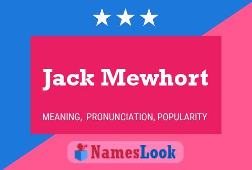 Jack Mewhort 名字海报