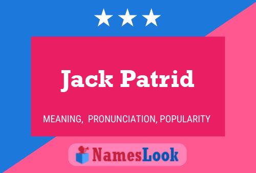 Jack Patrid 名字海报