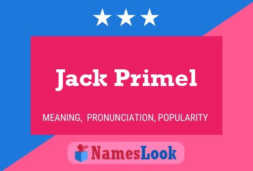 Jack Primel 名字海报