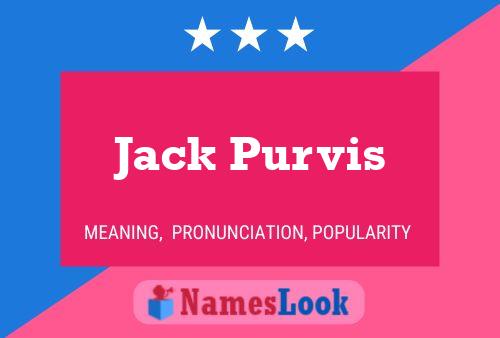 Jack Purvis 名字海报