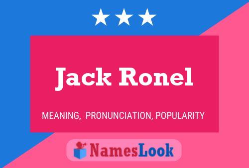 Jack Ronel 名字海报