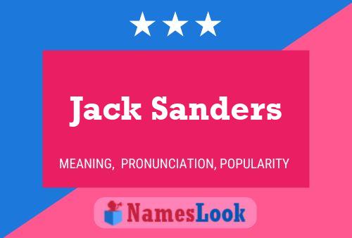 Jack Sanders 名字海报