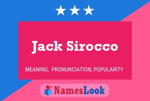 Jack Sirocco 名字海报