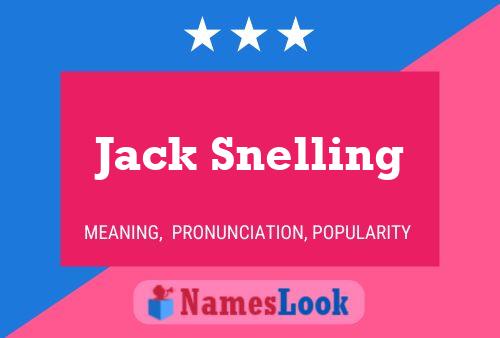 Jack Snelling 名字海报