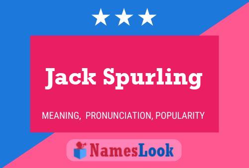 Jack Spurling 名字海报