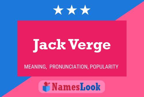 Jack Verge 名字海报