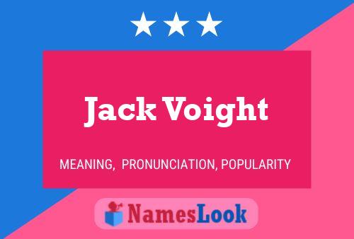 Jack Voight 名字海报