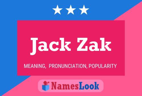 Jack Zak 名字海报