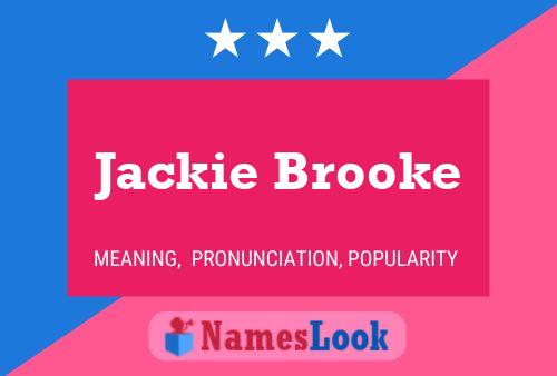 Jackie Brooke 名字海报