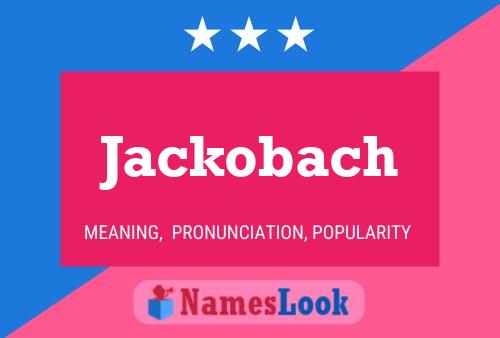 Jackobach 名字海报