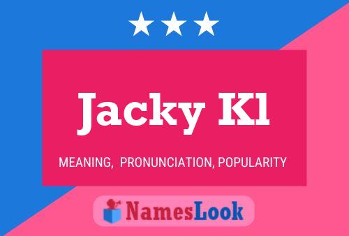 Jacky Kl 名字海报