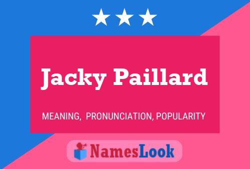 Jacky Paillard 名字海报