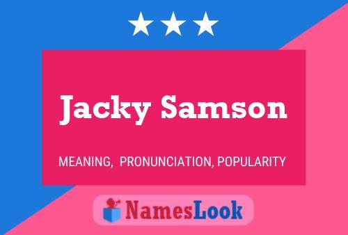 Jacky Samson 名字海报