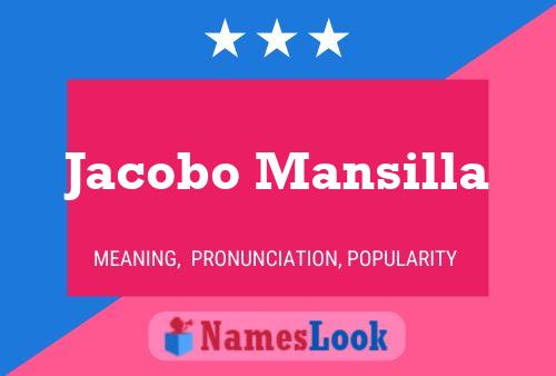 Jacobo Mansilla 名字海报