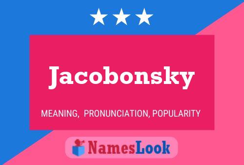 Jacobonsky 名字海报