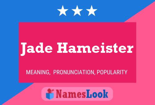 Jade Hameister 名字海报