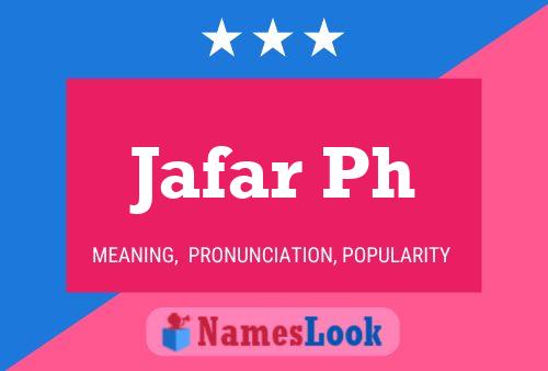 Jafar Ph 名字海报