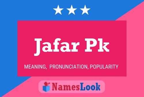 Jafar Pk 名字海报