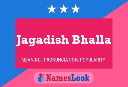 Jagadish Bhalla 名字海报