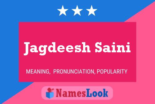 Jagdeesh Saini 名字海报