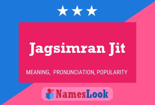 Jagsimran Jit 名字海报