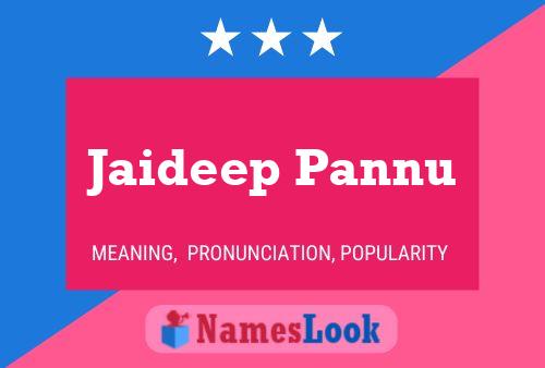 Jaideep Pannu 名字海报