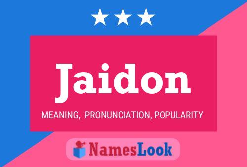 Jaidon 名字海报