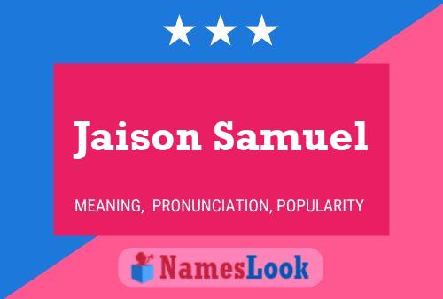 Jaison Samuel 名字海报