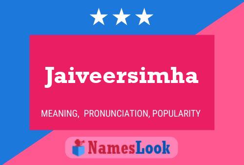 Jaiveersimha 名字海报