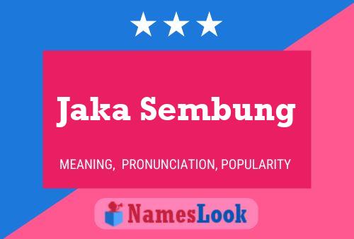 Jaka Sembung 名字海报