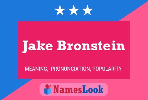 Jake Bronstein 名字海报