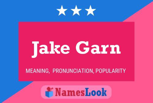 Jake Garn 名字海报