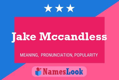 Jake Mccandless 名字海报