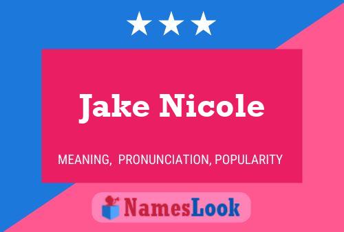 Jake Nicole 名字海报