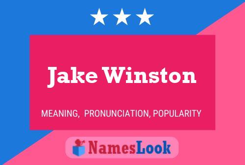 Jake Winston 名字海报