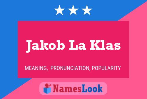 Jakob La Klas 名字海报