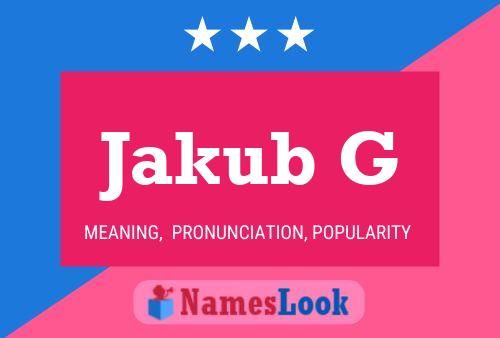 Jakub G 名字海报