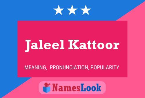 Jaleel Kattoor 名字海报