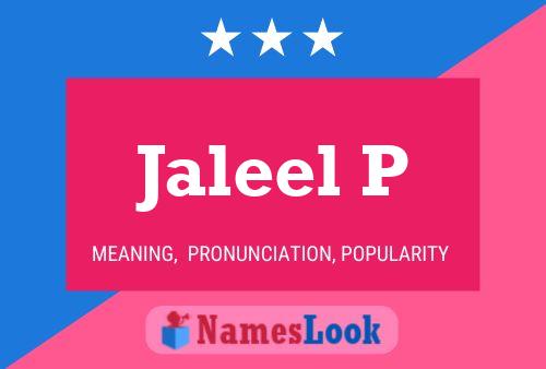 Jaleel P 名字海报