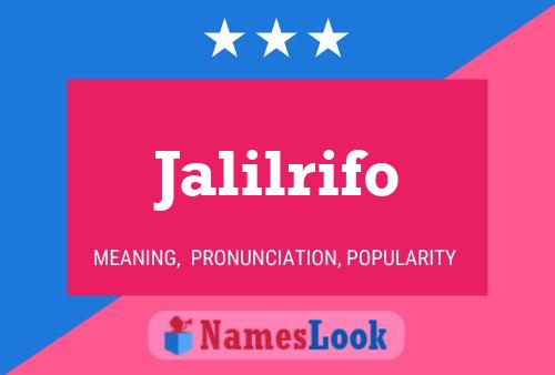 Jalilrifo 名字海报