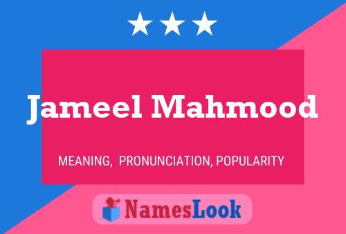 Jameel Mahmood 名字海报